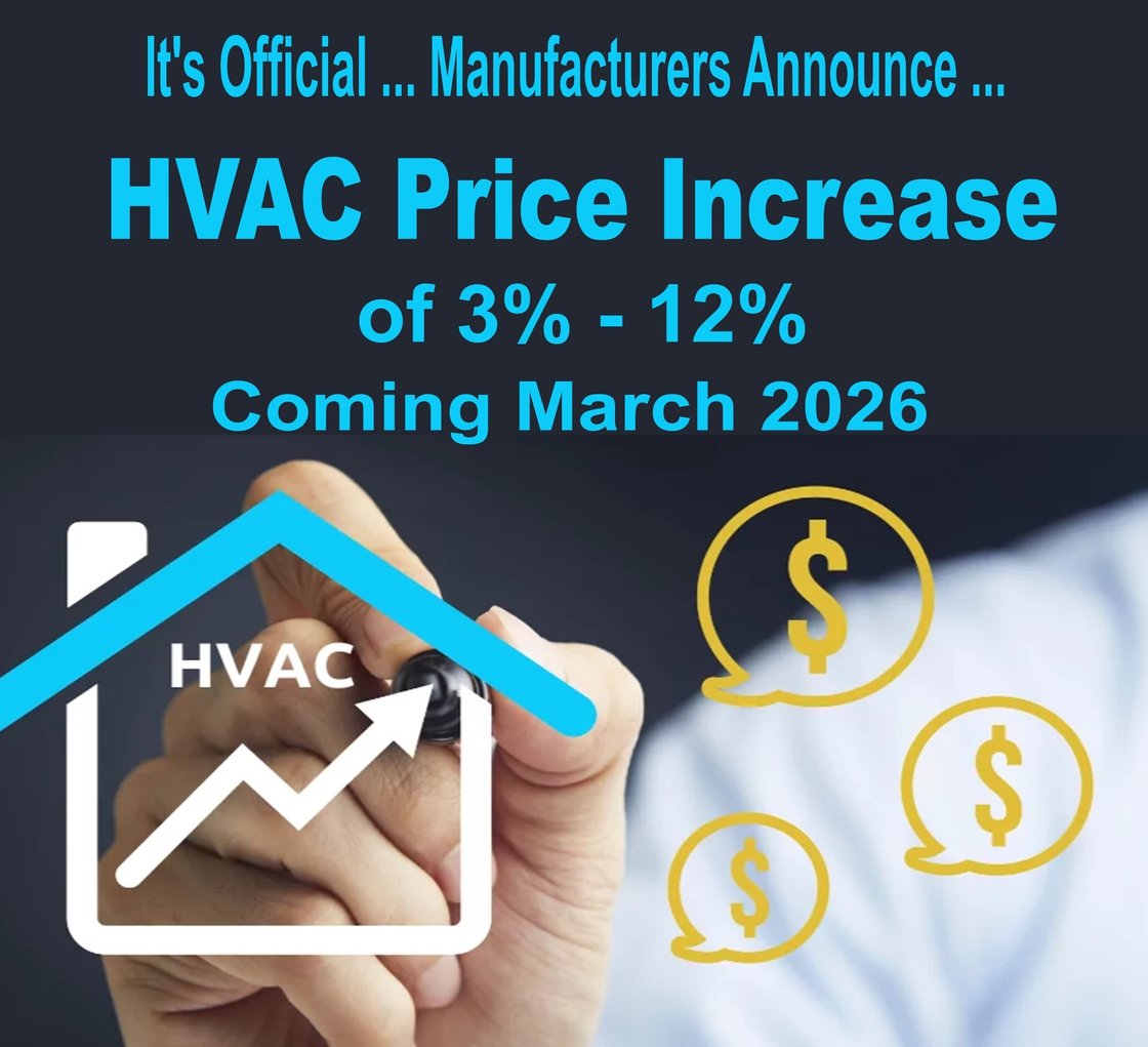 HVAC Manufacturers Announce Price Increase Effective March 2026_Save Now with SmartHouse